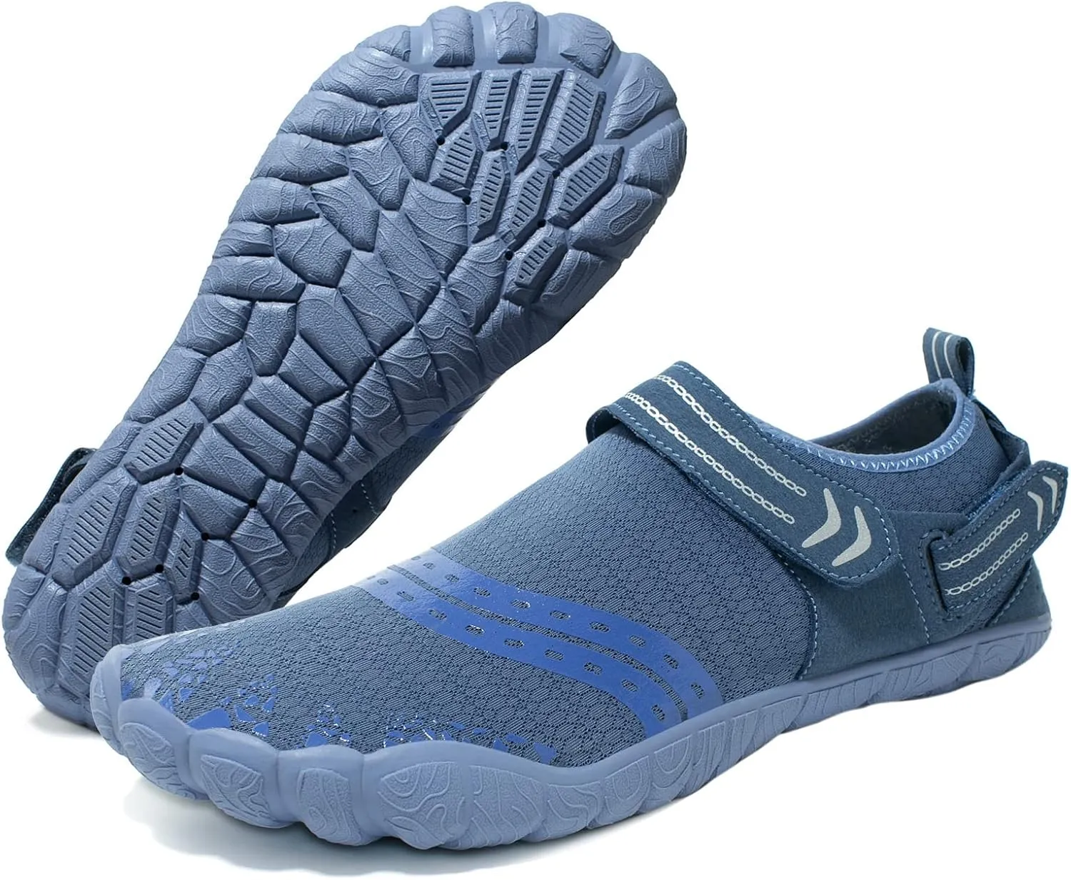 Josaywin Water Shoes for Men Quick Dry Wide Toe Aqua Shoes Adjustable Barefoot Sock for Swim Beach River Pool Surf