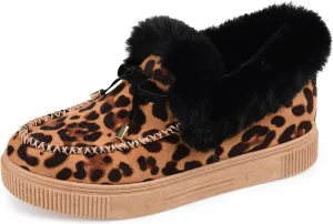 Journee Collection Women's MIDNIGHT Slipper, Leopard, 8.5