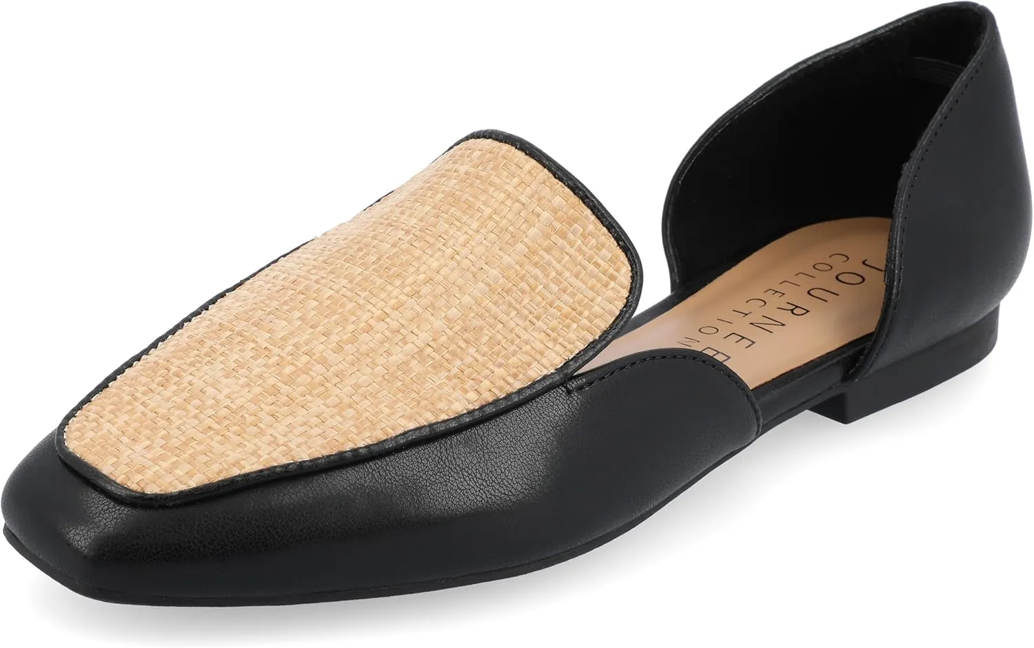 Journee Womens Kennza Tru Comfort Foam Soft Faux Leather Slip On Flats