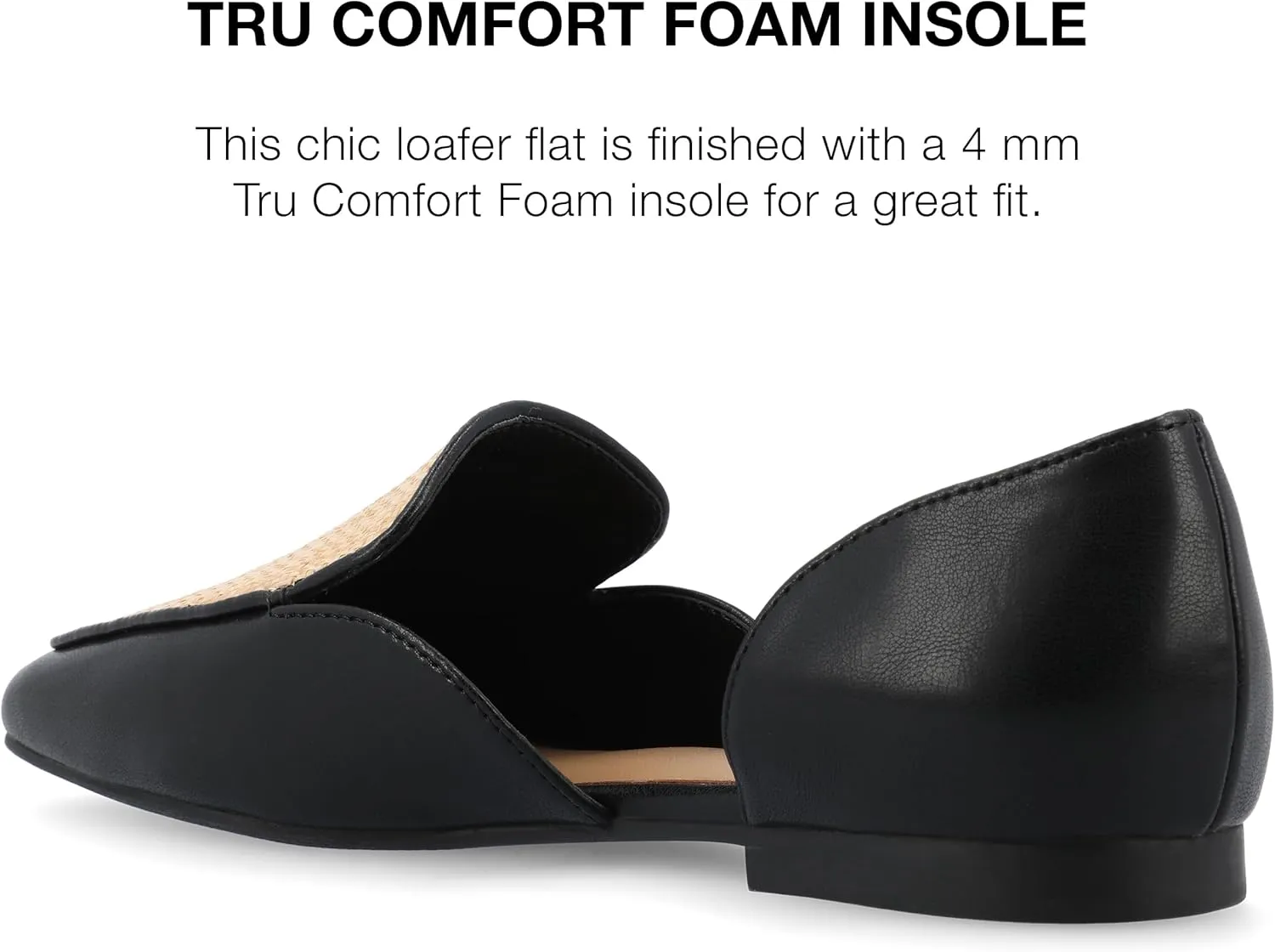 Journee Womens Kennza Tru Comfort Foam Soft Faux Leather Slip On Flats