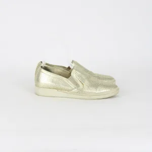 Joy & Peace Gold Slip On Sneakers