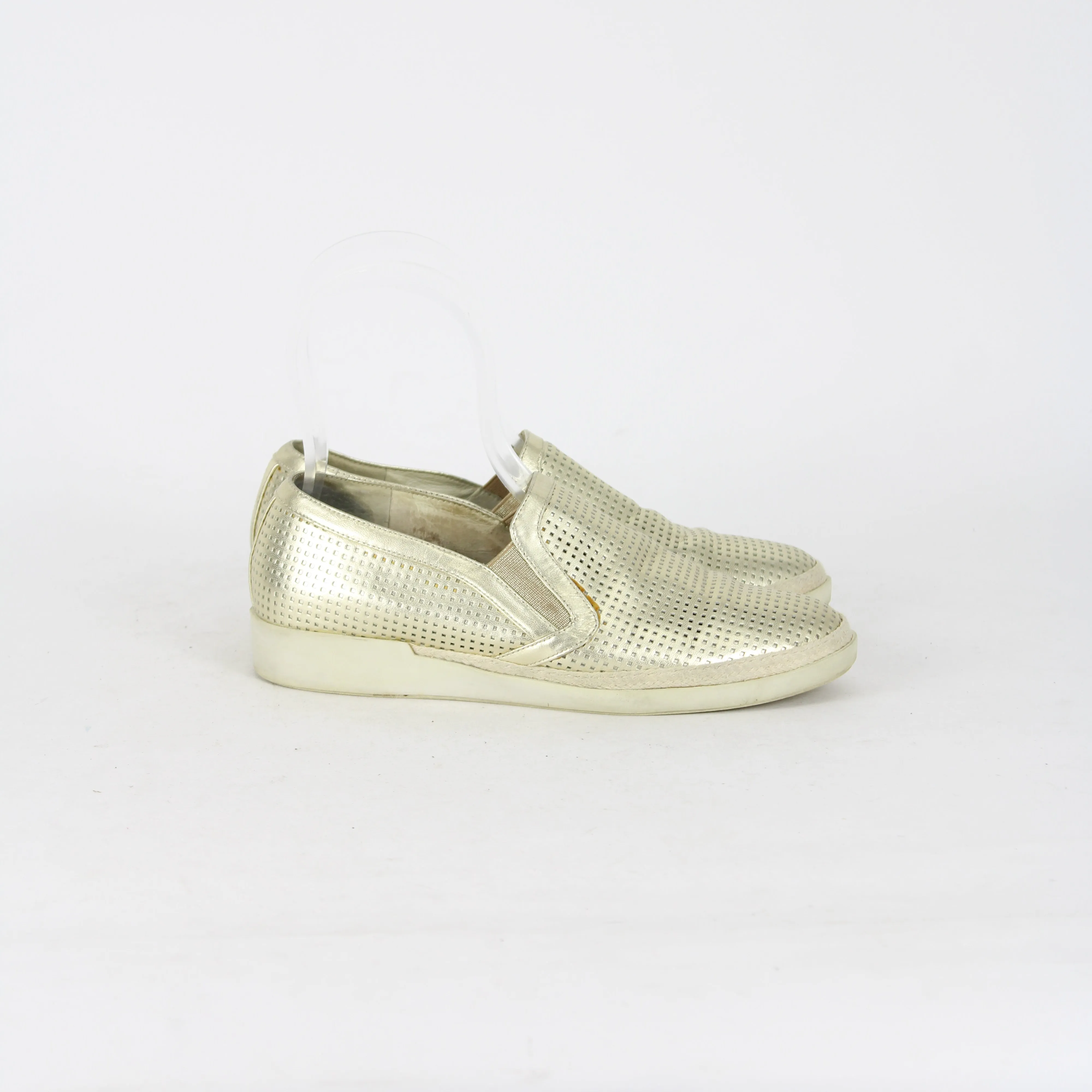 Joy & Peace Gold Slip On Sneakers