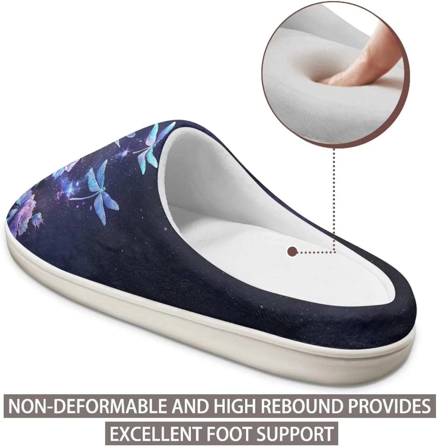 JoyLamoria Pink Hummingbird House Slipper Women Clog Slip On Winter Soft Thick Slipper Rubber Sole Garden Clogs
