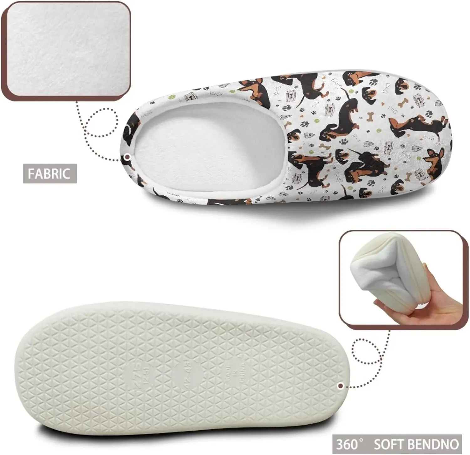JoyLamoria Plush Garden Shoes Slipper Casual Funny Platform Shoes with Arch Support