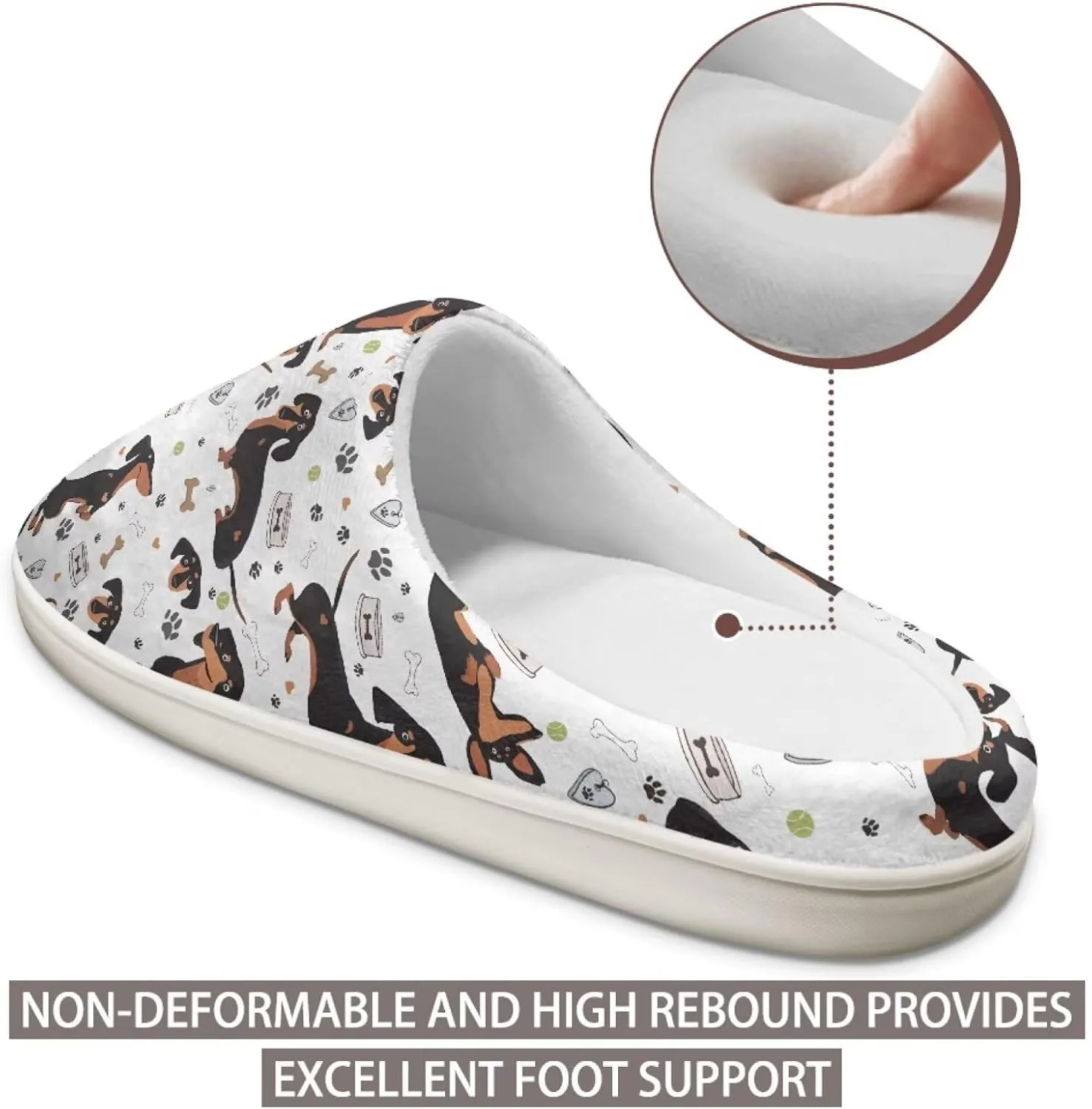 JoyLamoria Plush Garden Shoes Slipper Casual Funny Platform Shoes with Arch Support