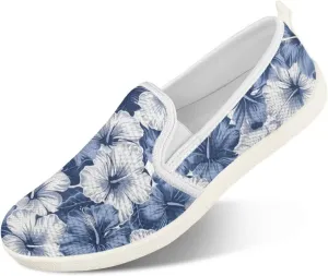 JoyLamoria Women's Ladybug and Daisy Rainbow Print Flats Shoes Leisure Shoes Slip On Work Shoes Comfort Walking Shoes for Travel