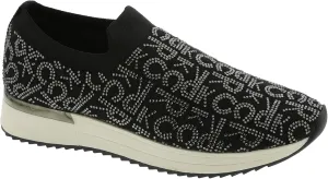 Kenneth Cole Reaction Women's Women's Cameron Stud Sneaker, Black Knit, 6.5
