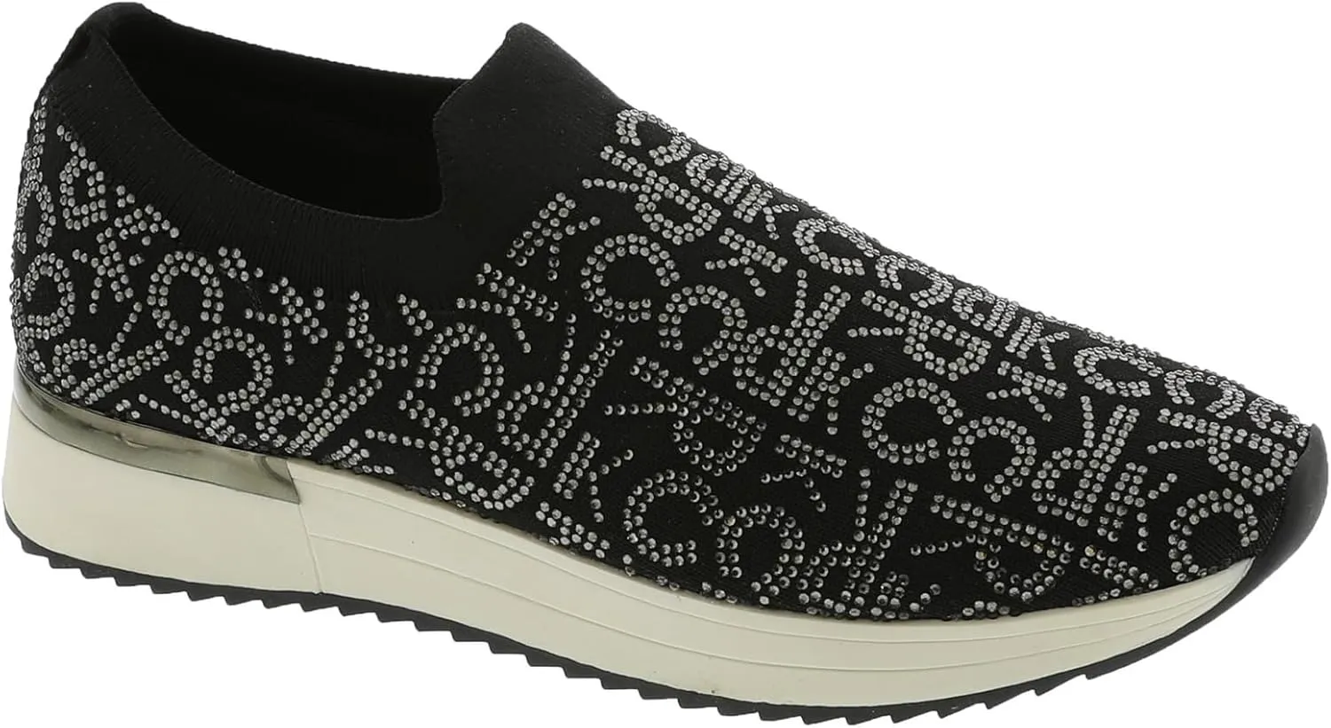 Kenneth Cole Reaction Women's Women's Cameron Stud Sneaker, Black Knit, 6.5