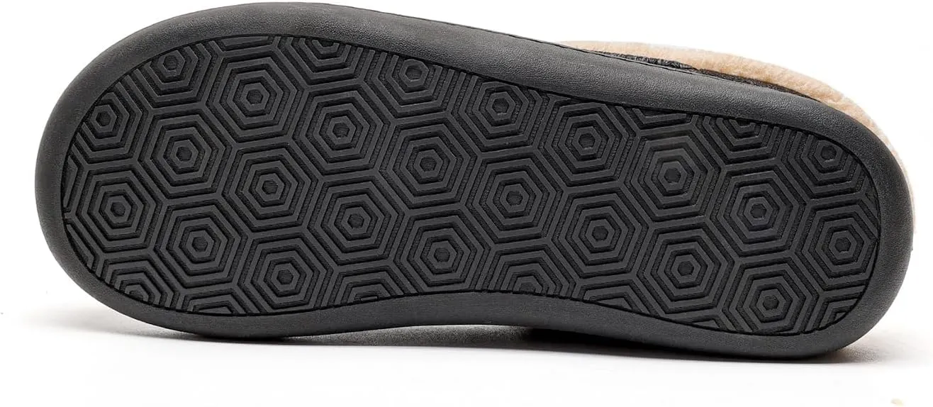 Kervaky Men's Cotton Slippers - Memory Foam, Comfortable Indoor & Outdoor Home Shoes