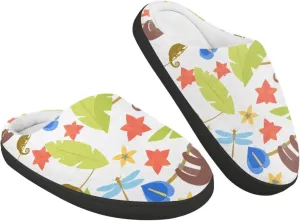 Kids Animal Cotton Slipper Winter Cozy House Outdoor Slipper Warm Plush Fuzzy Flannel Anti-Slip Slippers for Litter Kid US 9-15