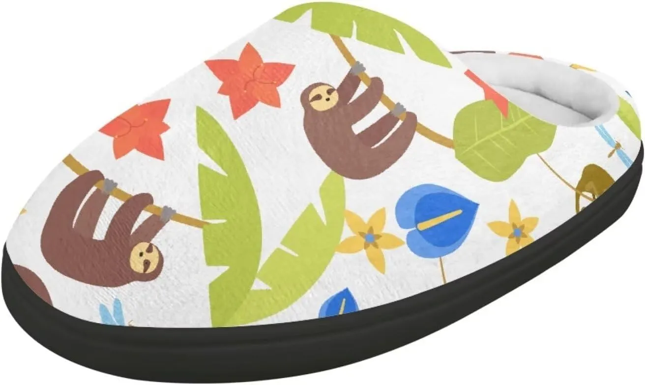 Kids Animal Cotton Slipper Winter Cozy House Outdoor Slipper Warm Plush Fuzzy Flannel Anti-Slip Slippers for Litter Kid US 9-15