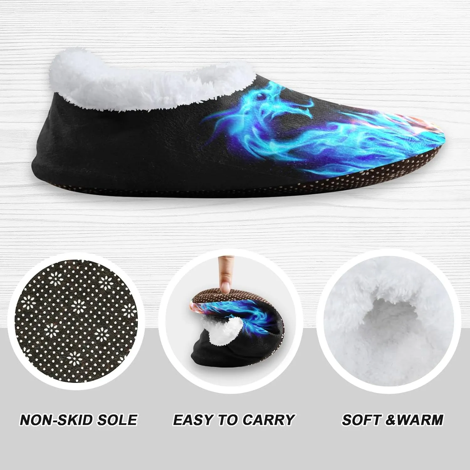 Kids Boys Girls Slippers Soft Memory Foam Indoor Toddler House Slipper Non Slip Spa Travel Household Shoes for Winter Home Bedroom Christmas Dragon Koala Mermaid Bees..