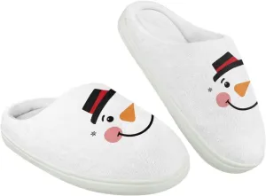 Kids Christmas Cotton Slipper Warm Soft Plush Winter Outdoor Slipper Fuzzy Anti-Slip Home Slippers for Litter Kid US 9-15