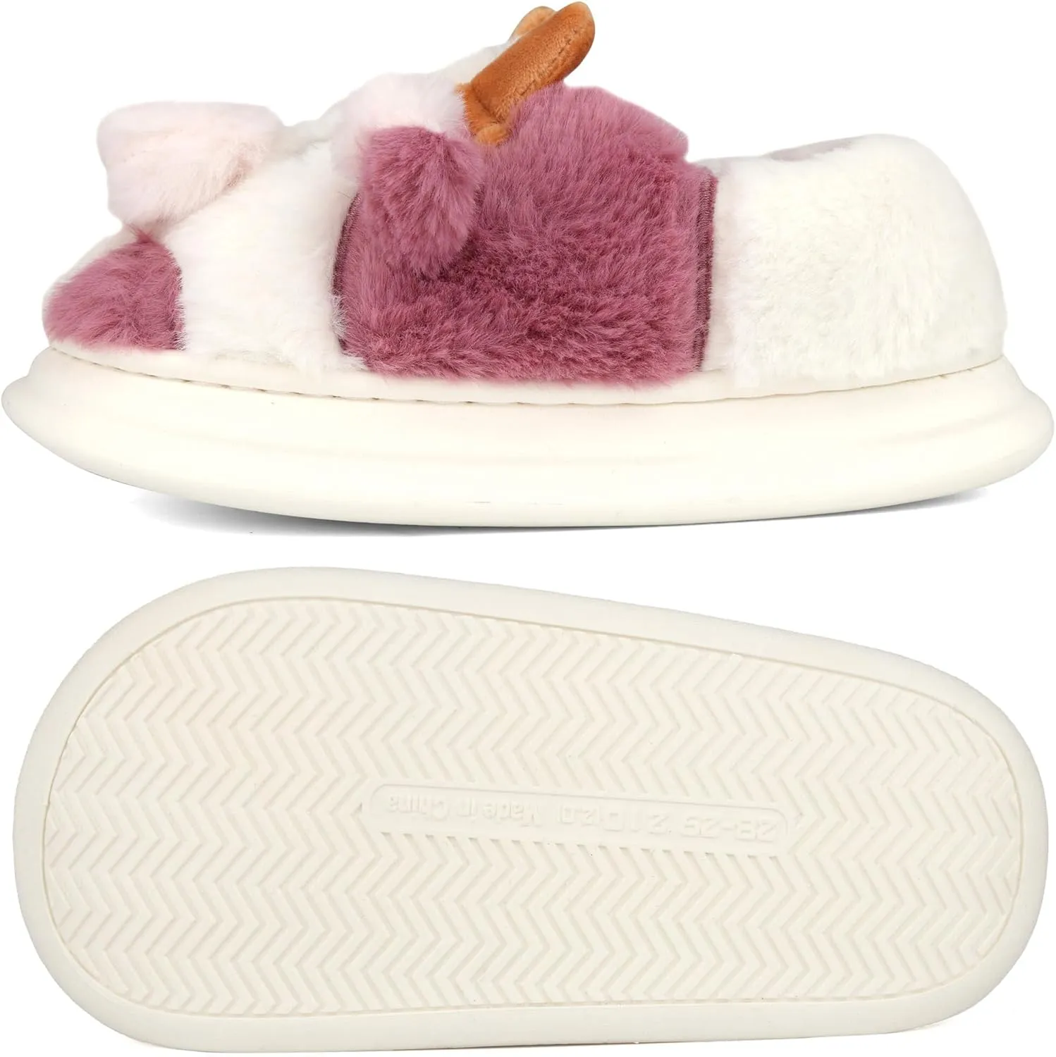 Kids Cow Slippers - Toddler Slippers for Boys & Girls, Cute Animal Design, Indoor/Outdoor Plush, Warm & Fuzzy, Memory Foam Insole