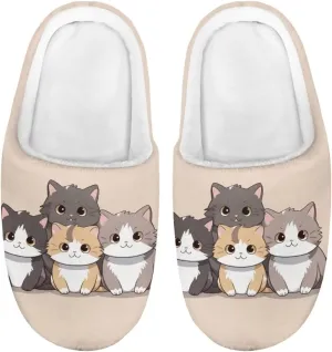 Kids House Slippers Size 9-14.5 Cute Slippers for Teen Girls Soft Plush Warm Bedroom Shoes White Sole