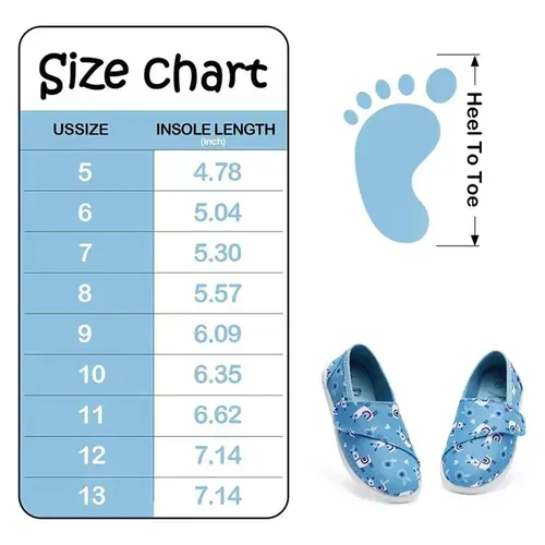 Kids Loafer Flat Slip On Canvas Sneakers Blue Alpaca - KKOMFORME