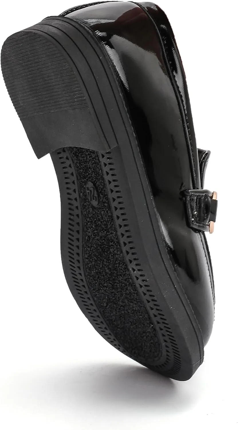 Kids Oxford Shoes Girl’s Boy’s Cute Dress Shoes Lace-Up School Uniform Loafer Flats Shoes