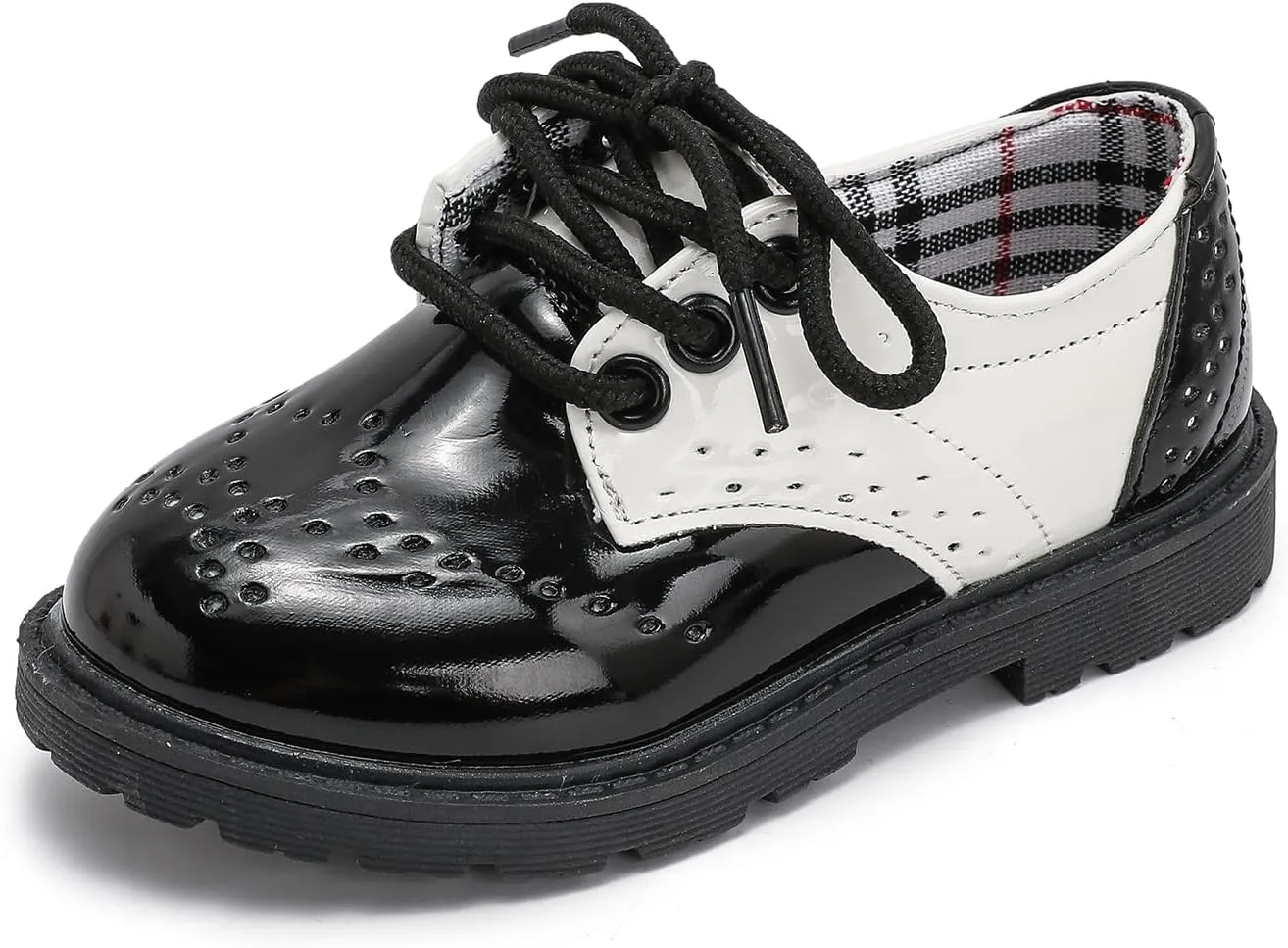 Kids Oxford Shoes Girl’s Boy’s Cute Dress Shoes Lace-Up School Uniform Loafer Flats Shoes