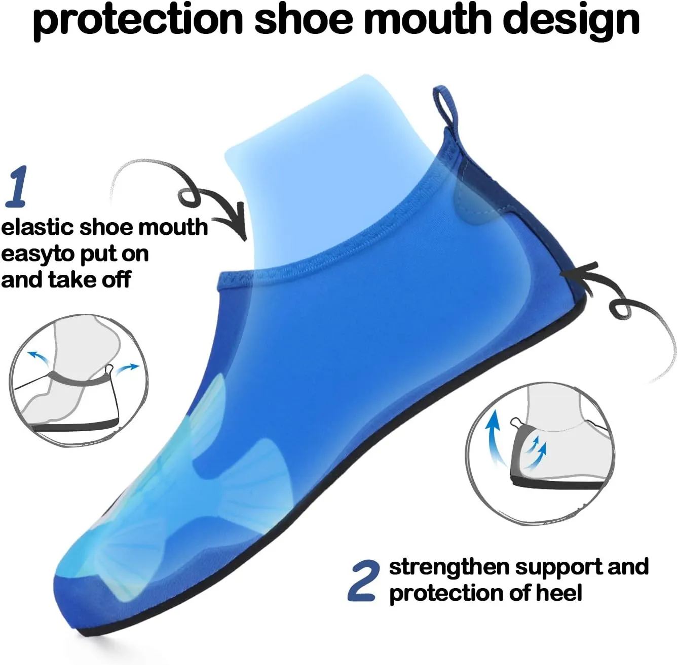 Kkomforme Kids Beach Water Shoes Non-Slip Quick Dry Swim Barefoot Aqua Pool Socks Shoes for Boys and Girls Toddler