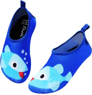 Kkomforme Kids Beach Water Shoes Non-Slip Quick Dry Swim Barefoot Aqua Pool Socks Shoes for Boys and Girls Toddler
