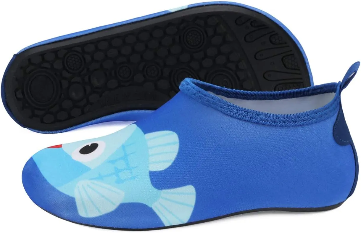 Kkomforme Kids Beach Water Shoes Non-Slip Quick Dry Swim Barefoot Aqua Pool Socks Shoes for Boys and Girls Toddler