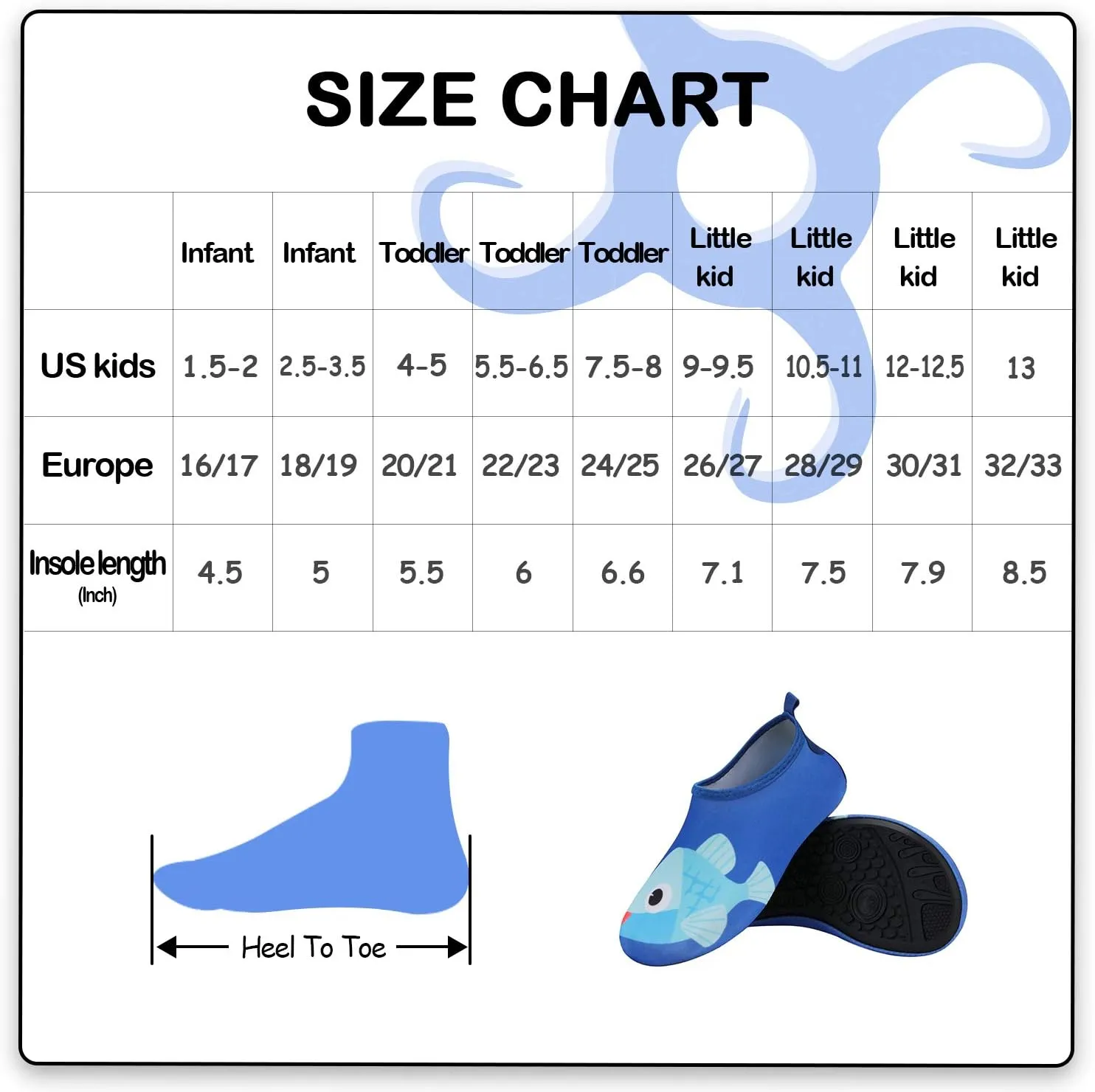 Kkomforme Kids Beach Water Shoes Non-Slip Quick Dry Swim Barefoot Aqua Pool Socks Shoes for Boys and Girls Toddler