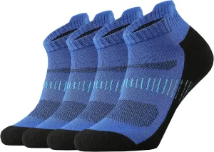 KMM Men's Merino Wool No Show Ankle Socks with Cushion Low Tab Summer for Outdoor Hiking Golf Loafer Sneaker Trail Running