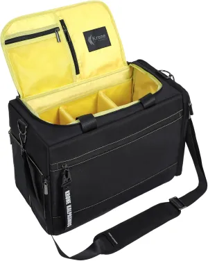 Krone Kalpasmos Sneaker Bag for Travel/Sneakerhead gift/Outdoor Sports Bag, Medium-Size Multi-functional Travel Duffel Bag with 2 Adjustable Dividers, & Shoulder Strap, Made of Nylon, Yellow