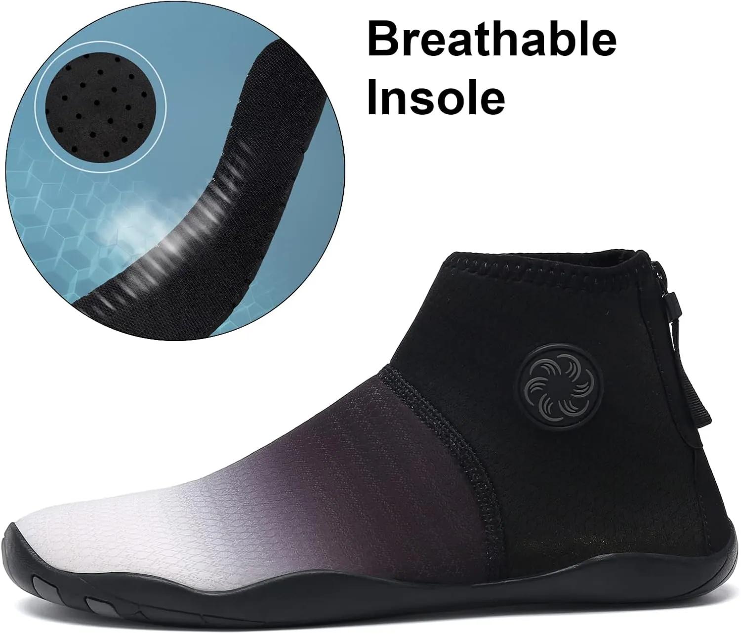 KUNWFNIX Water Shoes for Men Women Quick Dry Water Sports Barefoot Shoes Aqua Socks for Swim Beach Pool Surf Yoga for Women Men