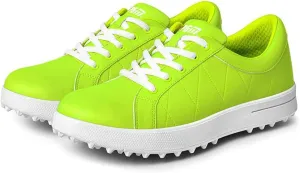 Ladies Golf Shoes, Waterproof Walking Shoes Leather Spikeless Golf Sport Sneaker Comfort Non Slip Sport Athletic Trainer