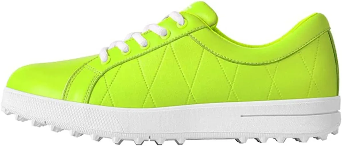 Ladies Golf Shoes, Waterproof Walking Shoes Leather Spikeless Golf Sport Sneaker Comfort Non Slip Sport Athletic Trainer