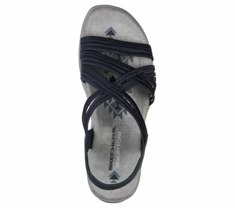 Ladies Skechers Reggae Slim Simply Stretch Navy Vegan Sandals 163023/NVY