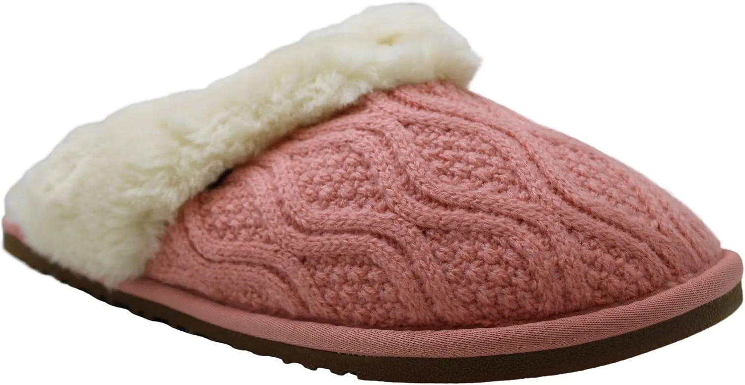 Lamo Womens Caroline Knit Scuff Slipper Shoes
