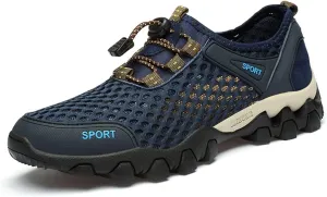 LEADER SHOW Men's Quick Dry Hiking Shoes Barefoot Mesh Lightweight Outdoor Training Water Walking Shoes