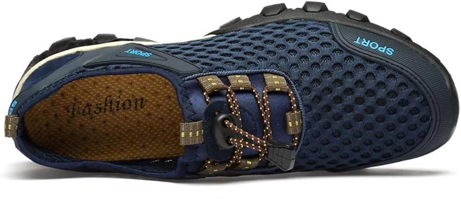 LEADER SHOW Men's Quick Dry Hiking Shoes Barefoot Mesh Lightweight Outdoor Training Water Walking Shoes