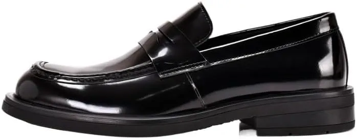 Leather Casual Sneakers for Mens Formal Slip On Penny Loafer Shoes Summer Breathable Driving Shoes