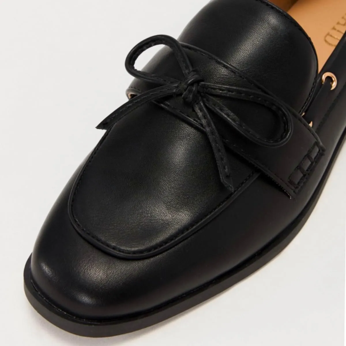 LEHOOR Women Square Closed Toe Flats Bow Slip On Flat Penny Loafer Matte Knotted Flat Shoes Comfort Two-Tone Oxford Loafers Office Ladies Work Daily Bass Coach Loafers Driver Club Spring 4-11 M US