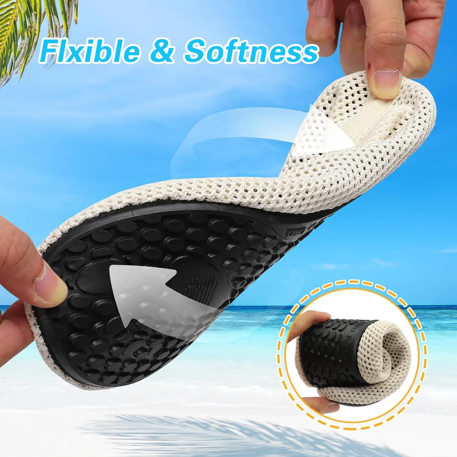 LeIsfIt Water Shoes for Women Men Wide Swim Beach Barefoot Shoes Quick Dry Aqua Socks for Pool Diving Boating River Yoga Lake Surf