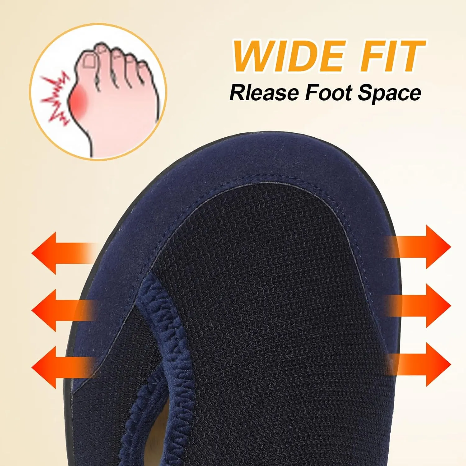 LeIsfIt Womens Slippers Wide Diabetic Shoes Adjustable Arthritis Edema House Shoes Indoor Outdoor Slippers
