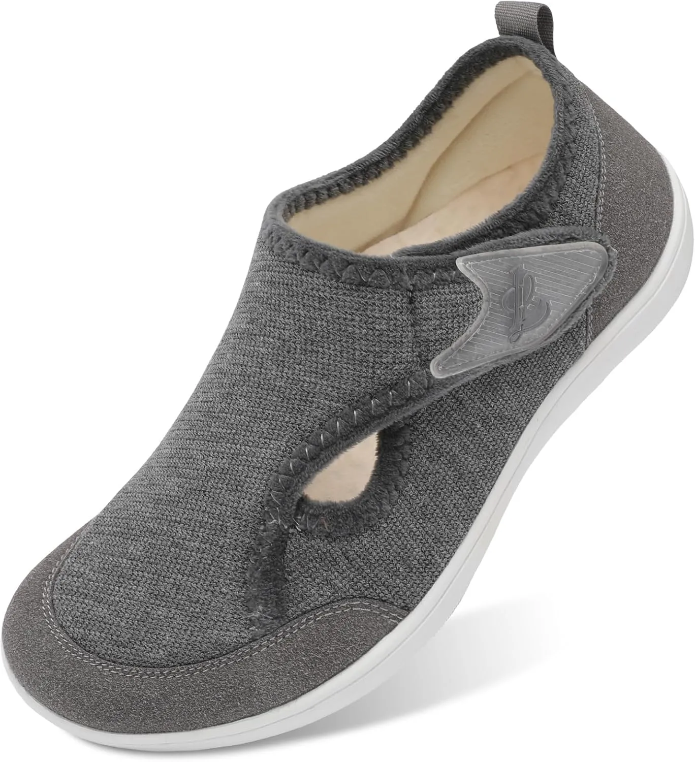 LeIsfIt Womens Slippers Wide Diabetic Shoes Adjustable Arthritis Edema House Shoes Indoor Outdoor Slippers
