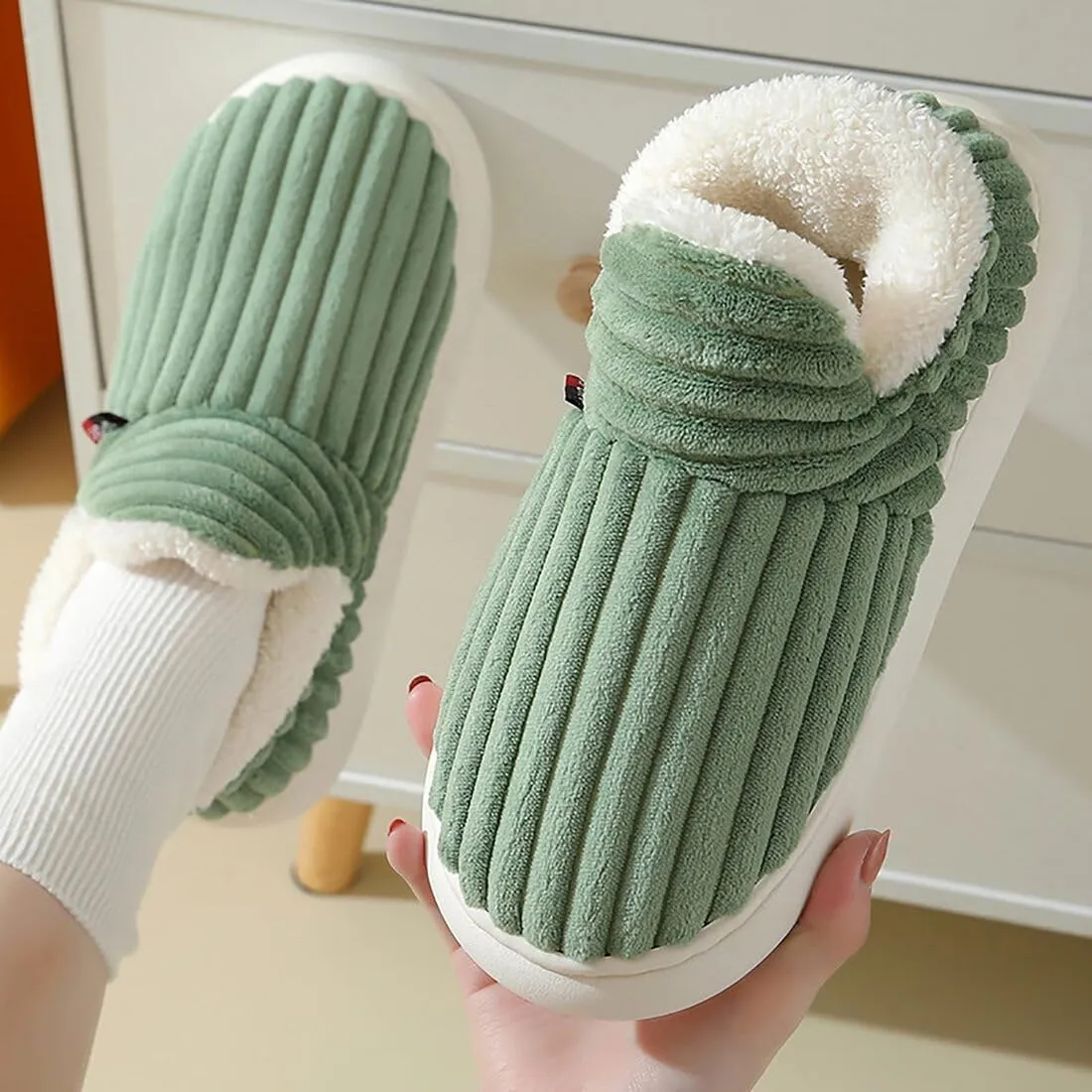 LELEBEAR Pluffi Cozy Stylish Slipper, Pluffi Slipper Booties, Winter Fuzzy Warm Lining Slippers for Women and Men
