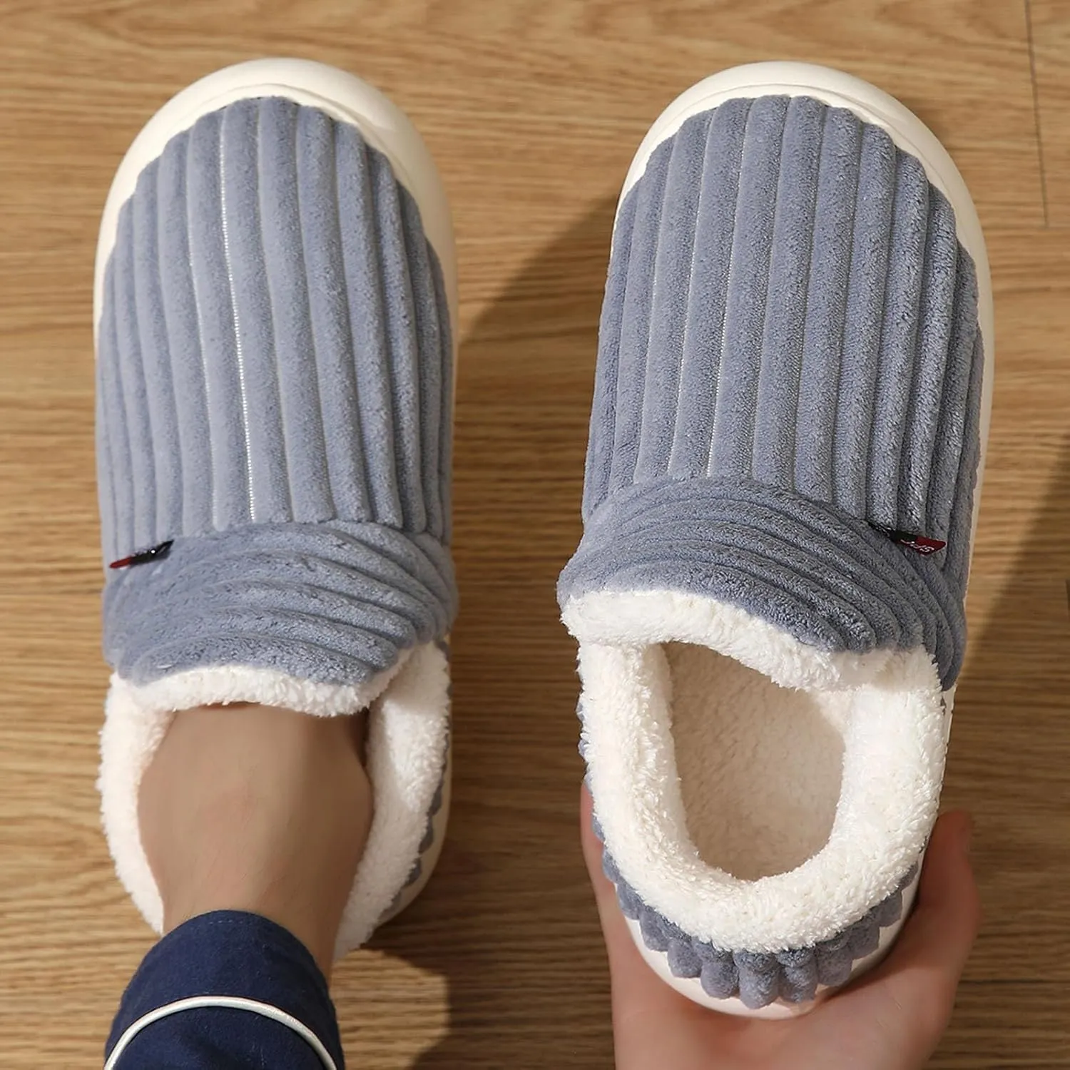 LELEBEAR Pluffi Slipper Booties Women, Pluffi The Cozy Stylish Slipper, Winter Cozy Warm Plush Lining Slippers