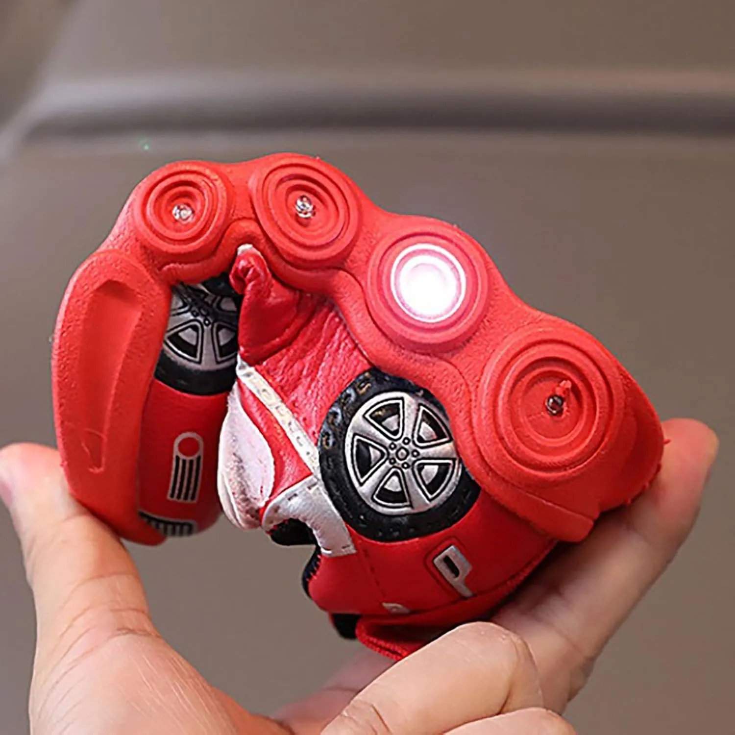 Light Up Toddler Boys Shoes Car Pattern LED Luminous Sport Sneaker, Little Fashion Soft Sole Toddler Athletic Shoe