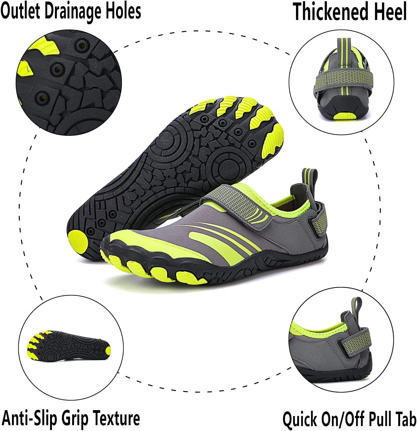 Lightweight Comfortable Water Shoes for Men Women Barefoot Quick Dry Aqua Shoes Outdoor Beach Shoes for Diving Walking Boating Swimming Surfing Yoga