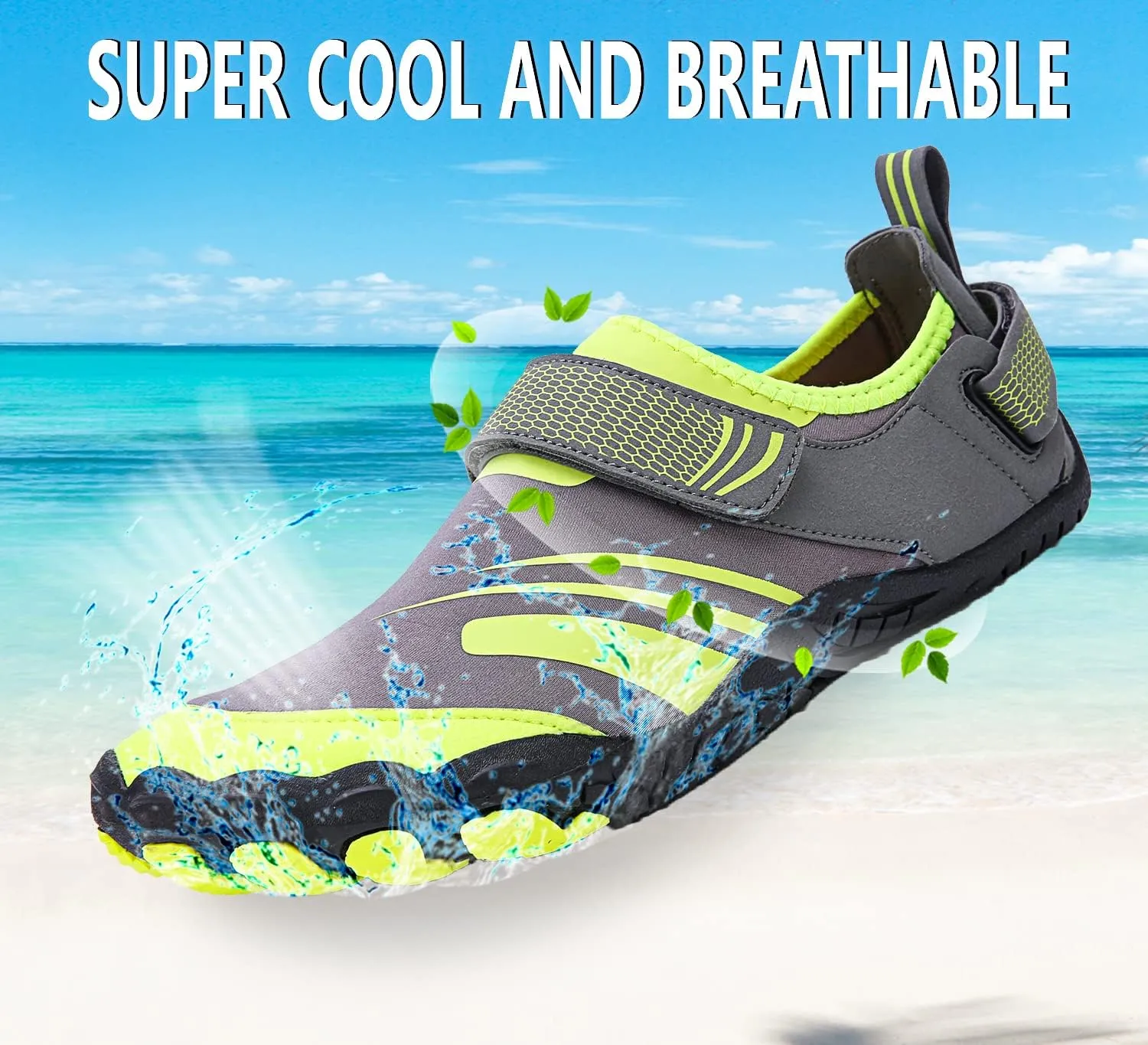 Lightweight Comfortable Water Shoes for Men Women Barefoot Quick Dry Aqua Shoes Outdoor Beach Shoes for Diving Walking Boating Swimming Surfing Yoga