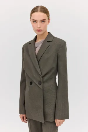 LIQUORICE WOOL INTERLUDE JACKET
