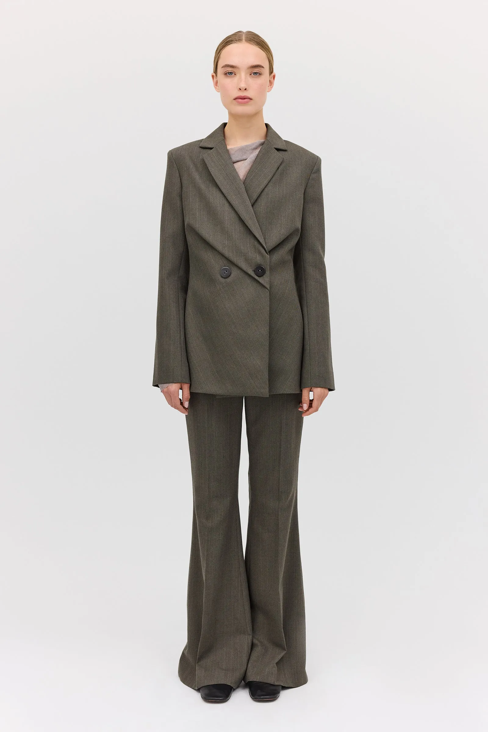 LIQUORICE WOOL INTERLUDE JACKET