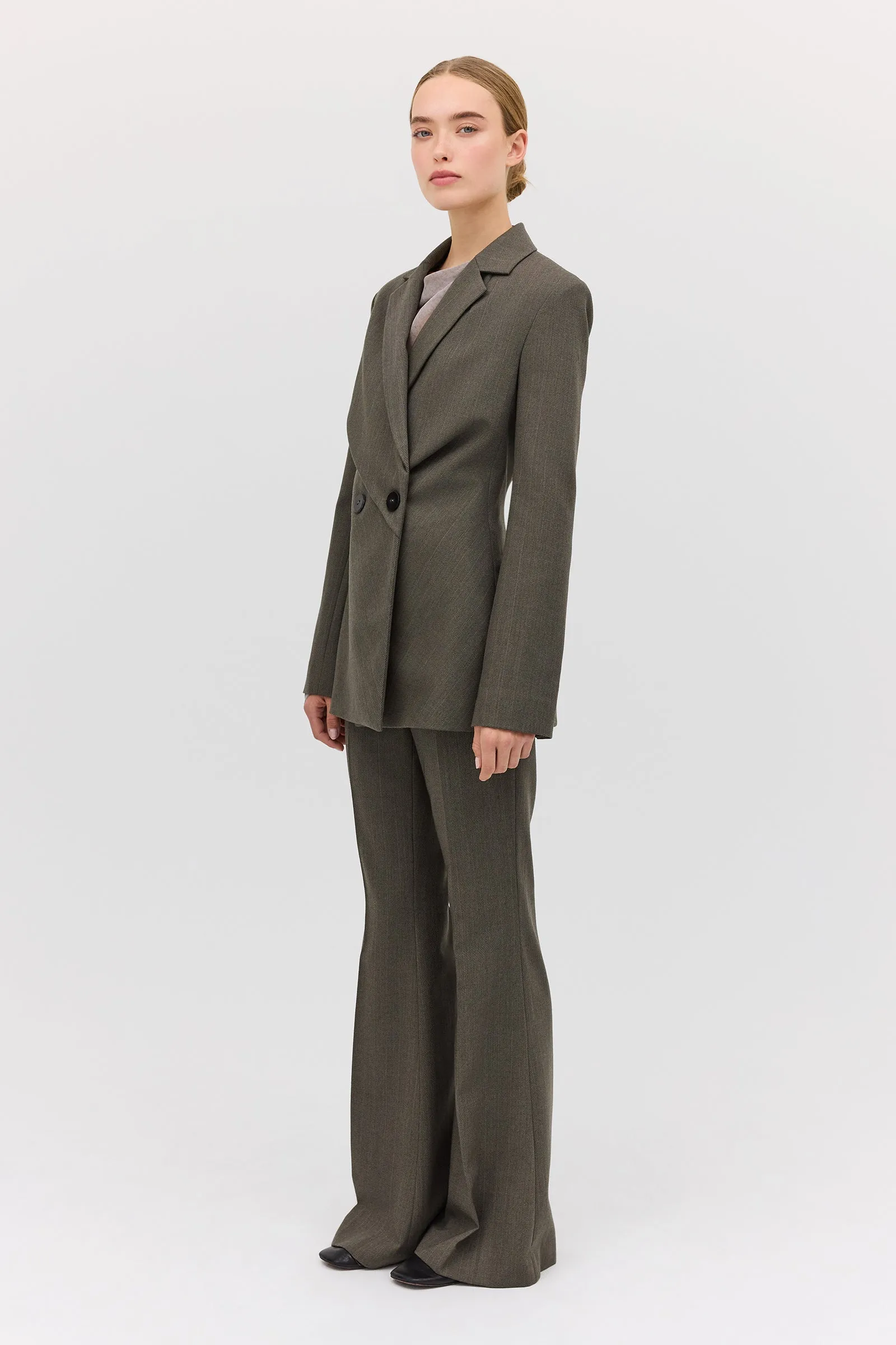 LIQUORICE WOOL INTERLUDE JACKET