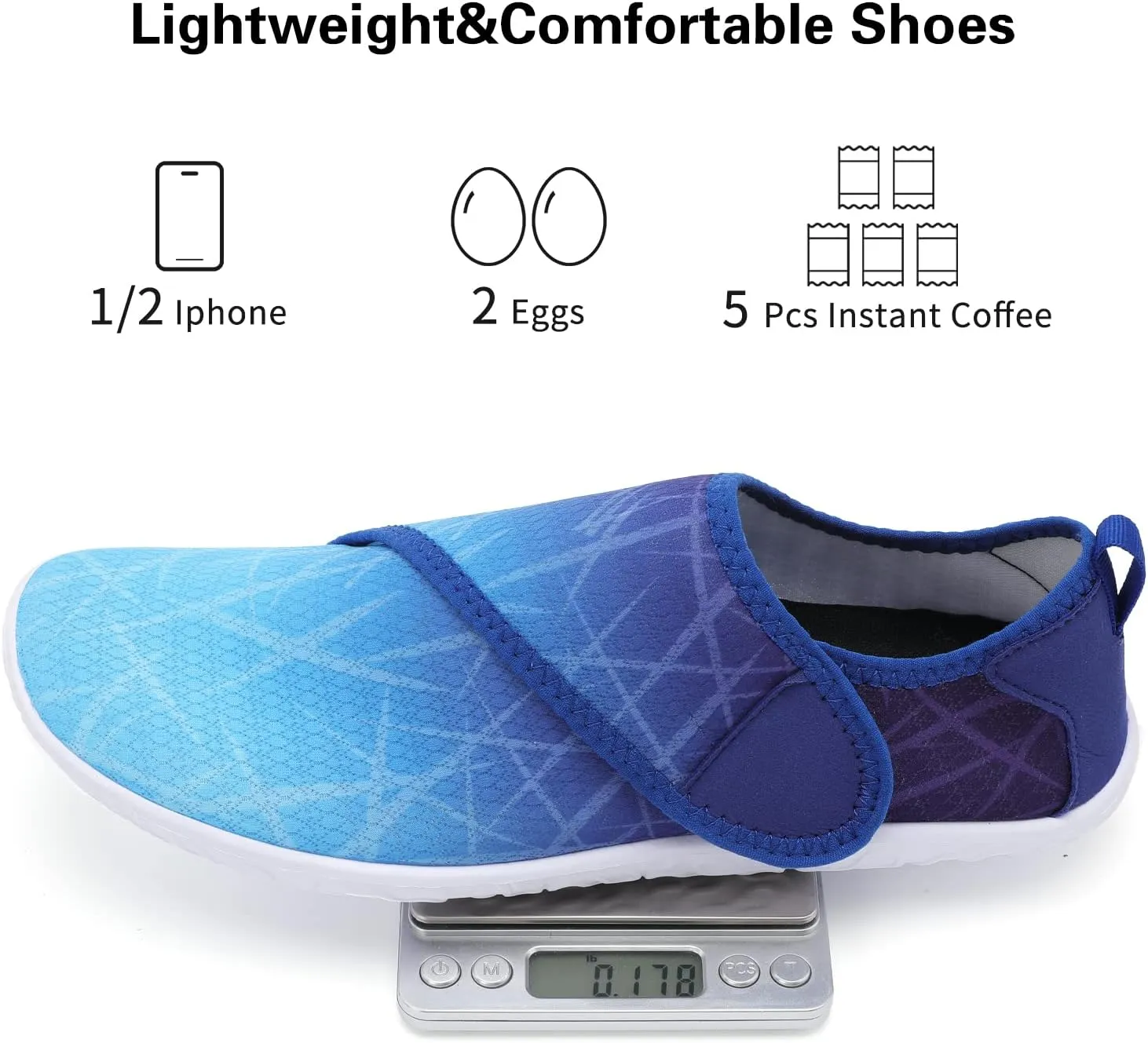 Lisdwde Women Men Water Shoes Quick Dry Breathable Aqua Sock Shoe for Summer Pool Swimming Beach Diving Walking