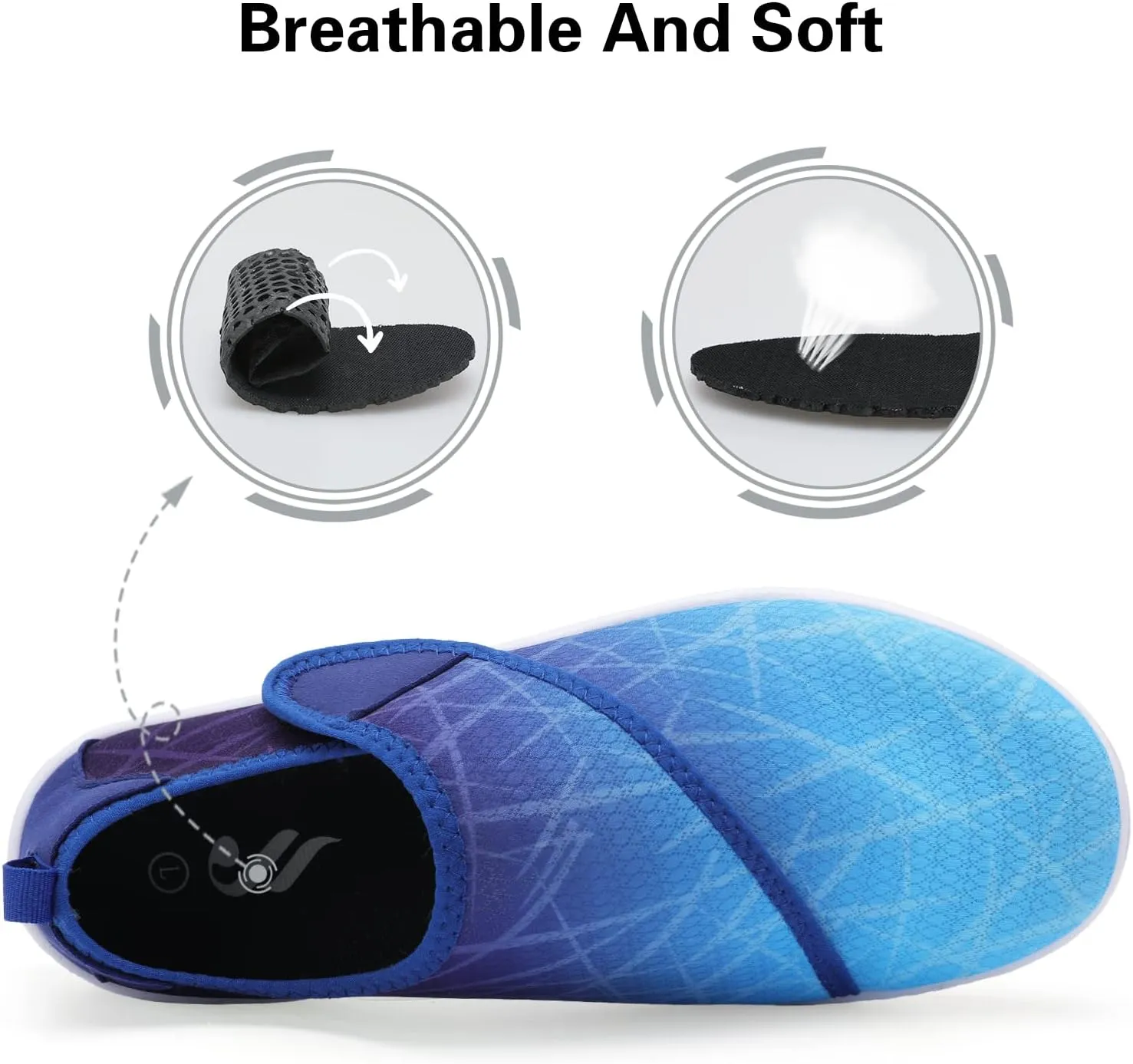 Lisdwde Women Men Water Shoes Quick Dry Breathable Aqua Sock Shoe for Summer Pool Swimming Beach Diving Walking
